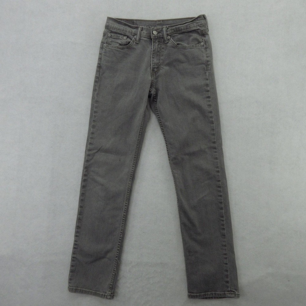 Levis 514 Jeans Mens 29X32 (Tag 29x34) Gray Medium Wash Denim Straight Leg